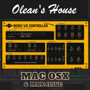 Oleans House 9090/V2 Controller plugin interface for the E-mu Orbit 9090/V2 — filter, envelope and LFO controls, for macOS VST/AU and Max for Live