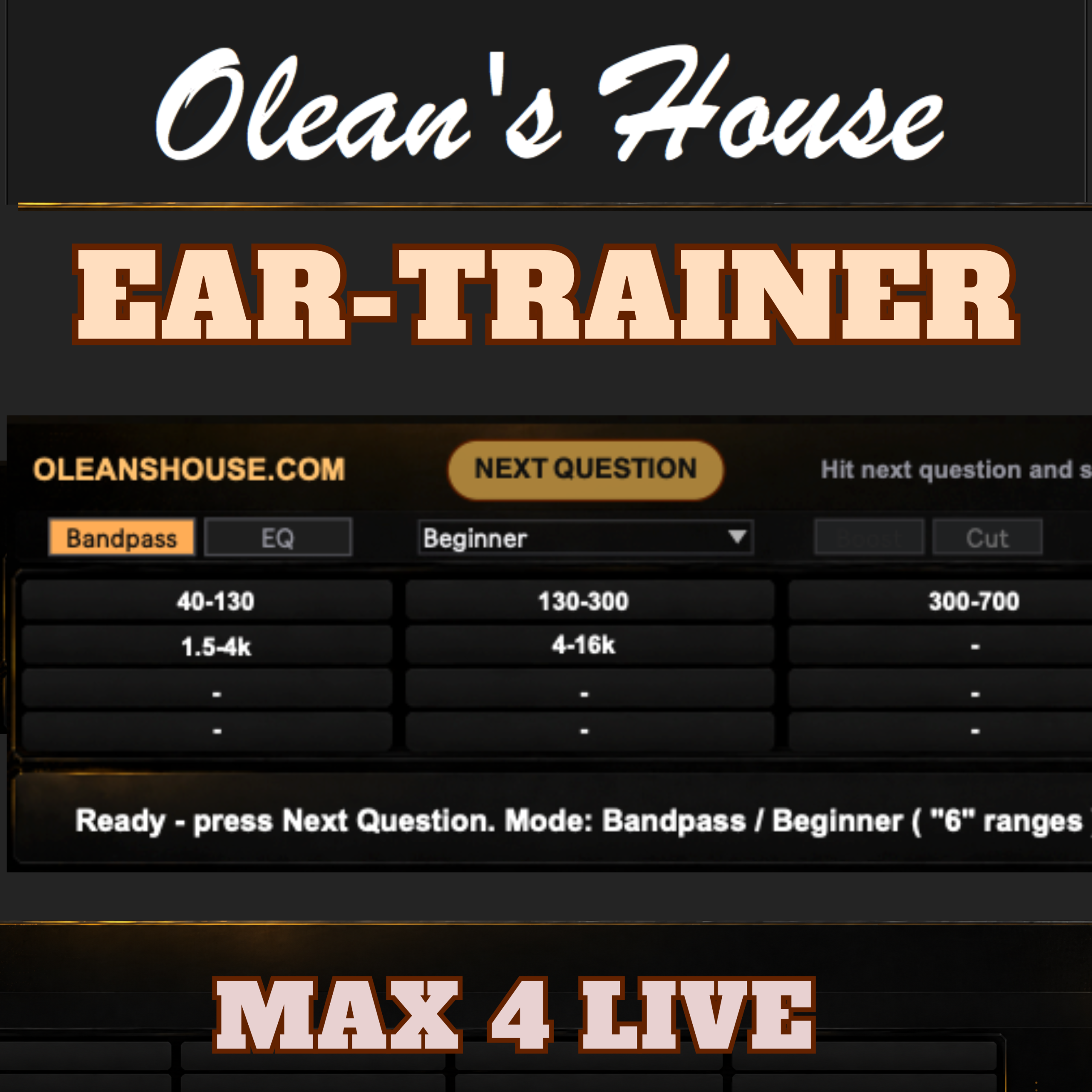 Olean’s EarQ Trainer Max for Live EQ ear trainer cover image