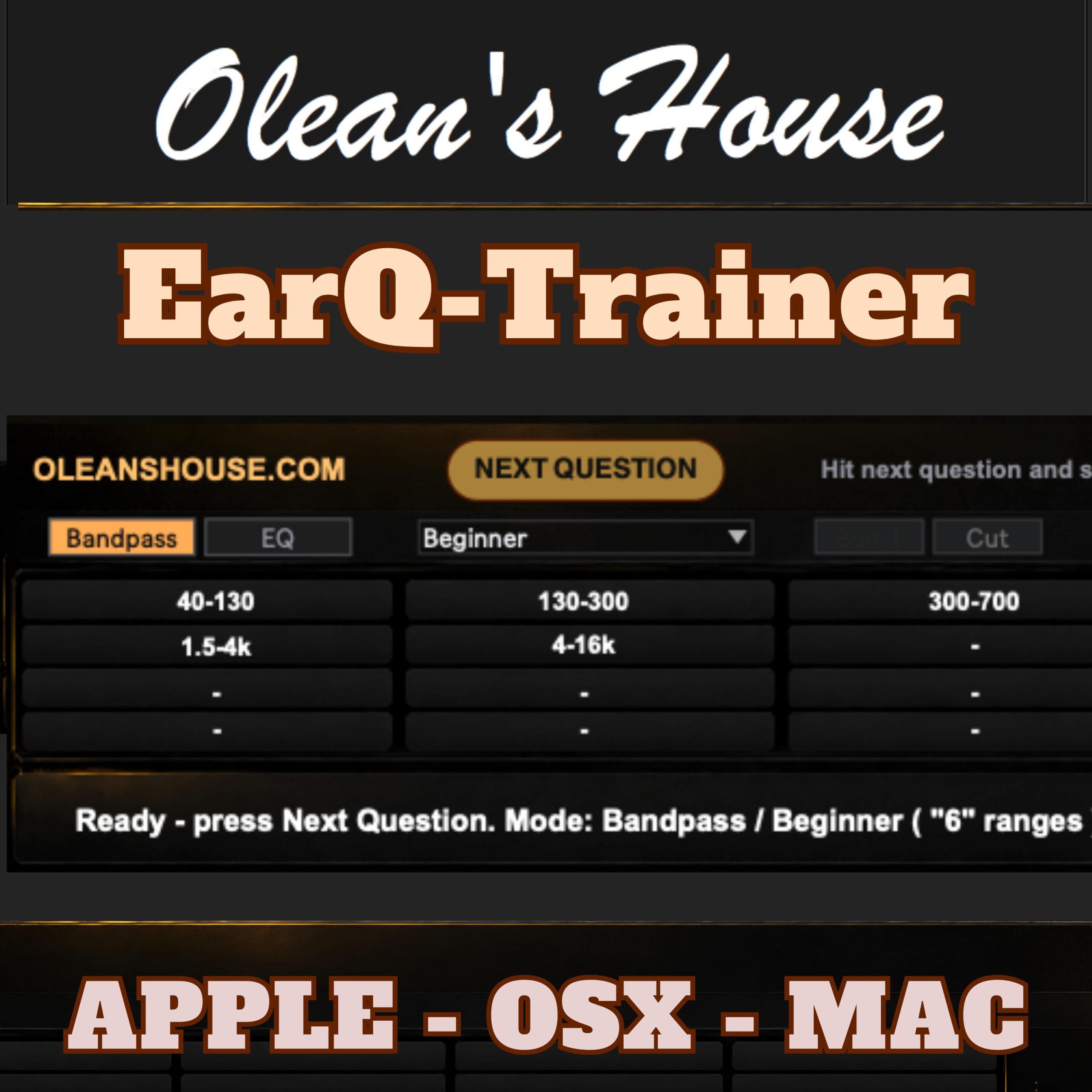 Olean’s House Ear Trainer interface for macOS